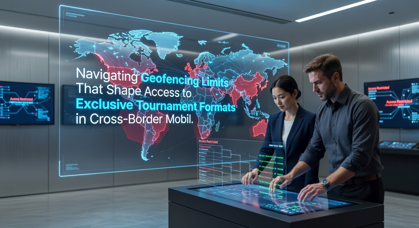 Cross-border mobile users encountering geofence restrictions during tournament registration