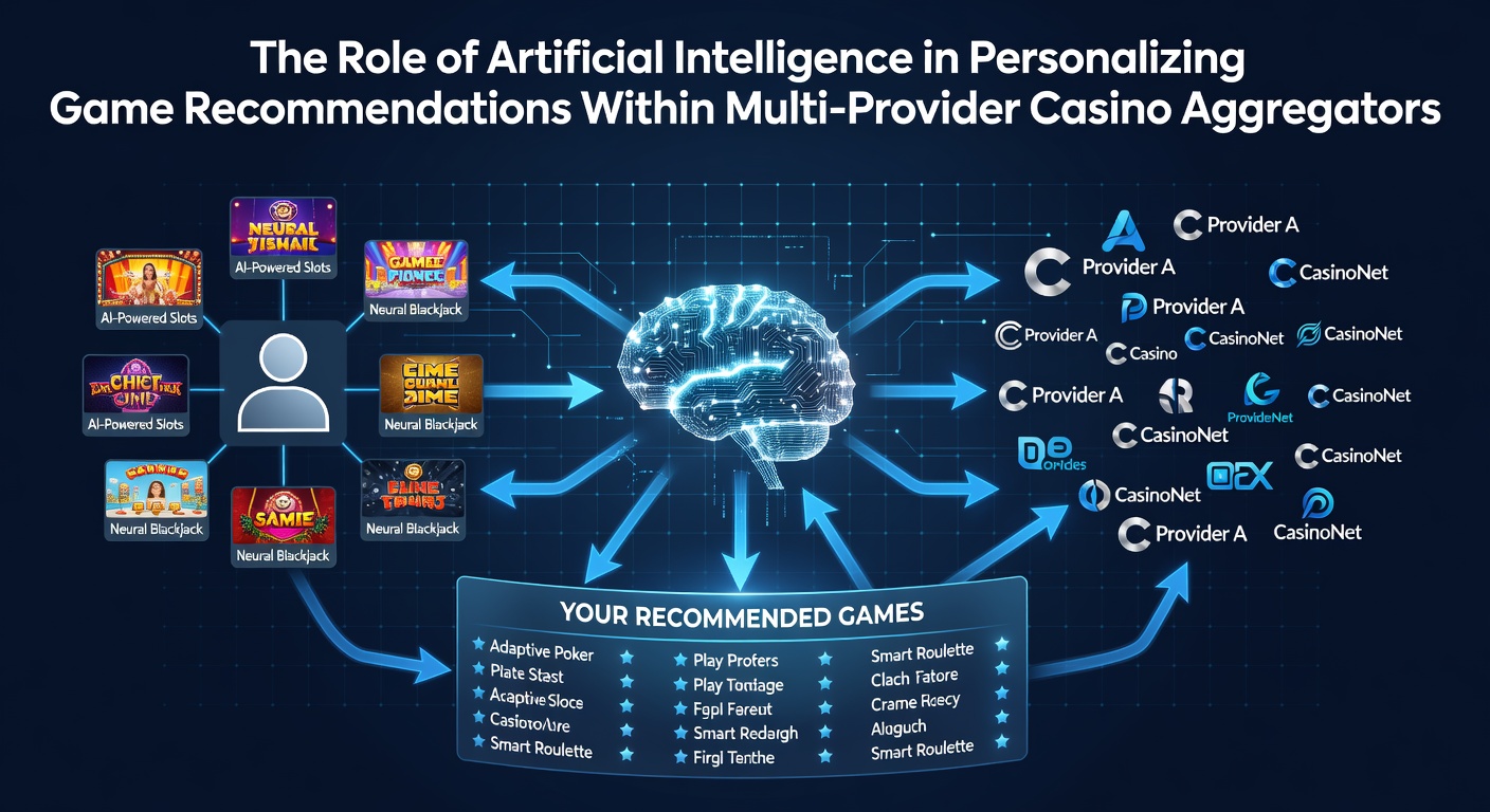 AI systems analyzing player data across multiple casino game providers in a digital aggregator platform